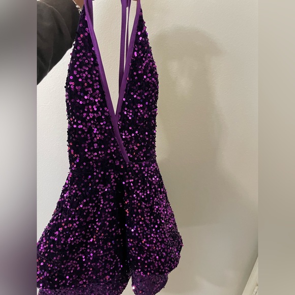Purple Sequin dress. - Picture 2 of 6